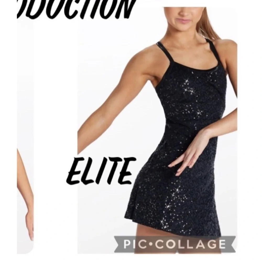 Balera Black Sparkly Dance Costumes with Sequins